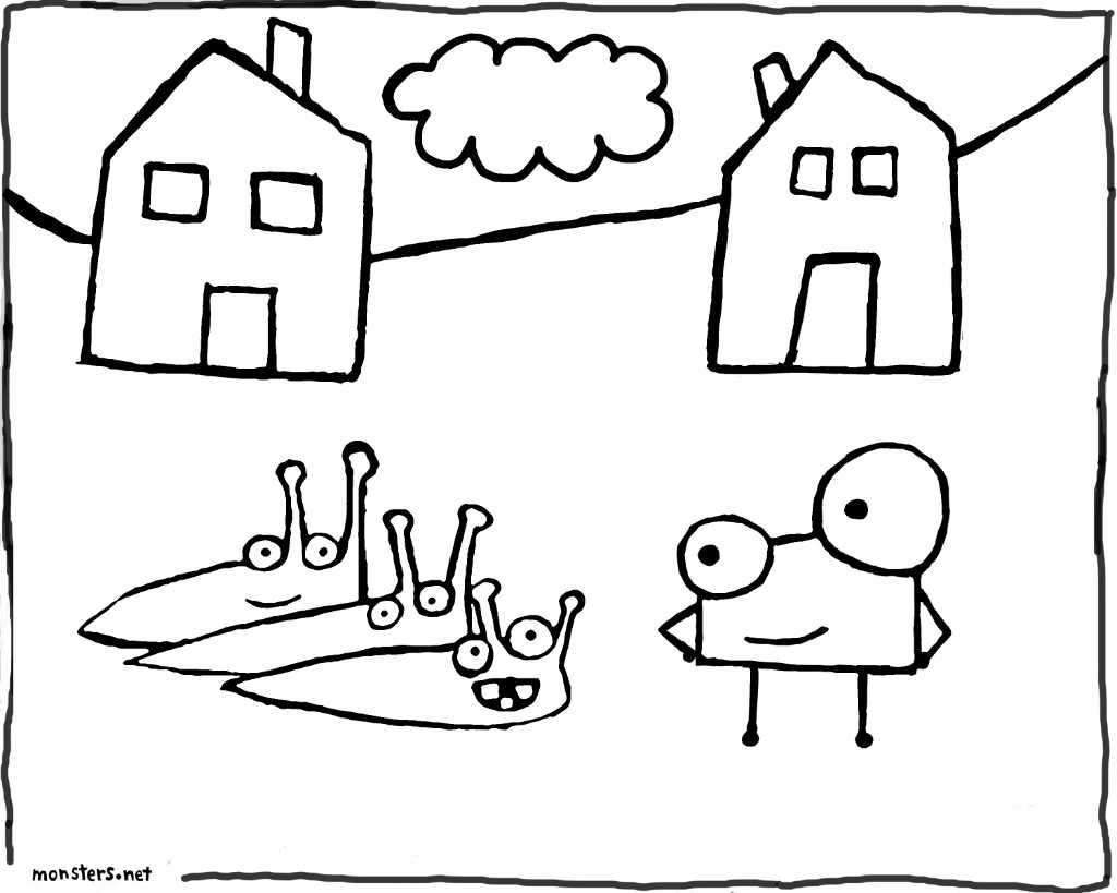 Coloring book drawings photograph. They are a little shy so they send a front-runner to do all the talking.