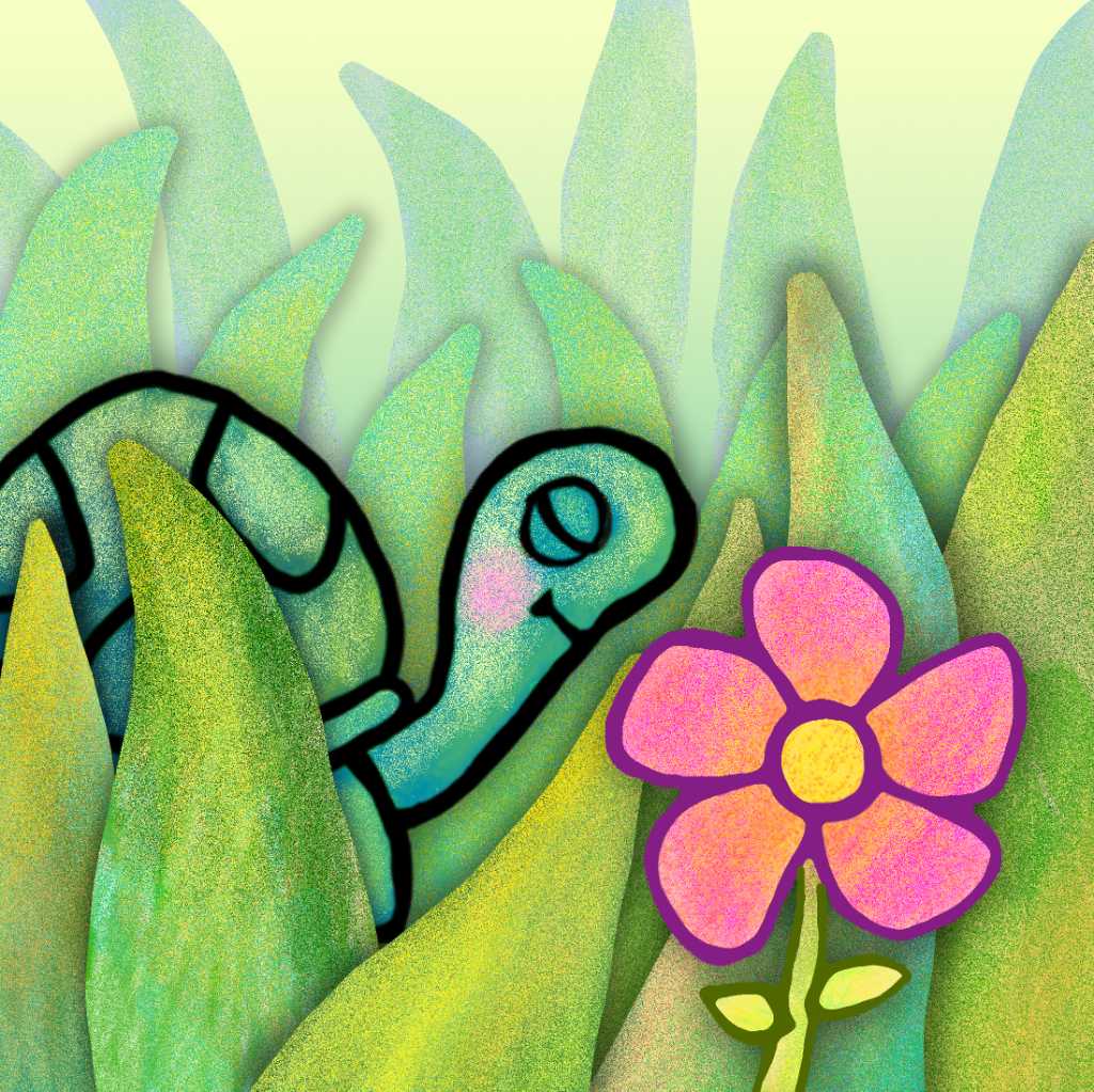 Sherman's Amazing Garden photograph. Chet was sniffing a pink flower! Sniff sniff.