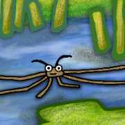 Walt the water strider was gliding on the pond