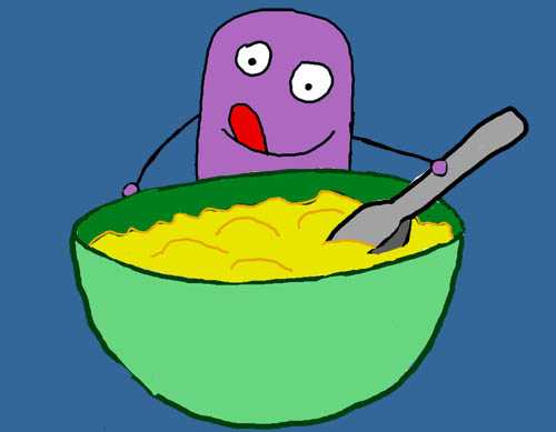 Drawings from the home page photograph. Yellow curry!