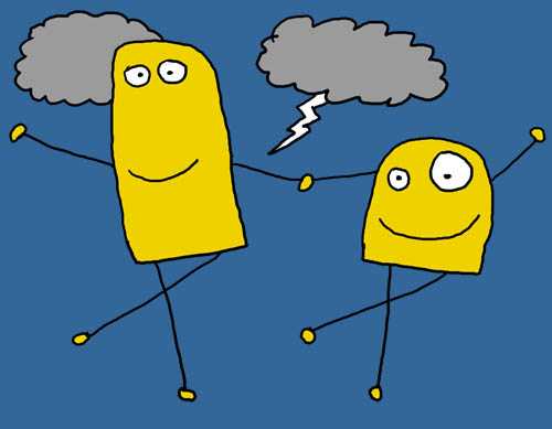 Drawings from the home page photograph. Two dancing monsters danced up a storm.