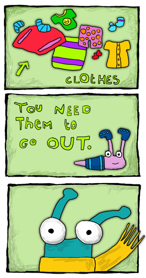 Monsters web comic - Clothes