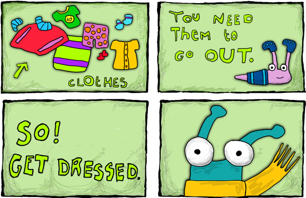 Monsters web comic - Clothes