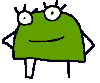 Henrietta is green and happy. Henrietta is green and happy.
