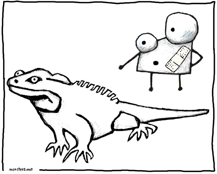 Scared monster
