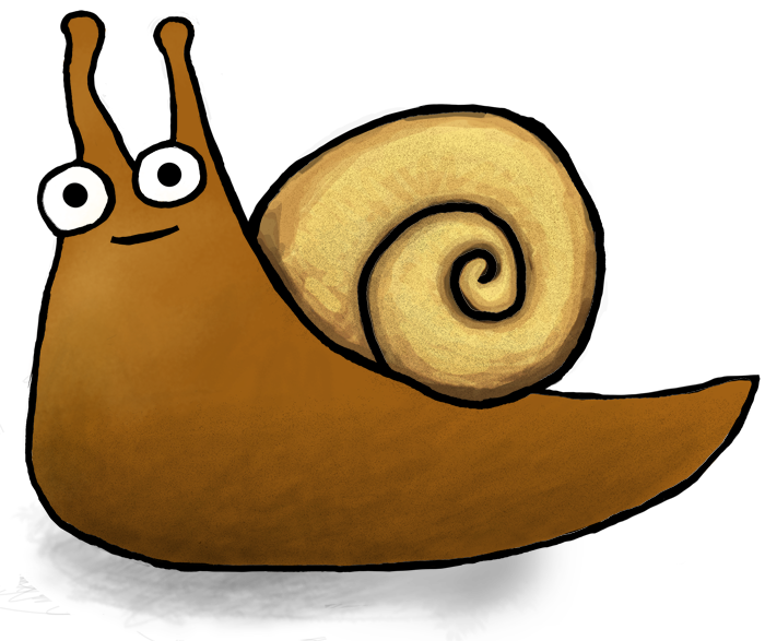Sherman is a big happy snail