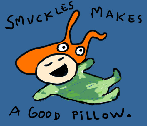 Plushies make good naptime pillows.