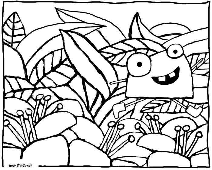 Sunshine monster coloring book