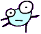 Egg, the Monster. Egg, the Monster, can stand on one leg.